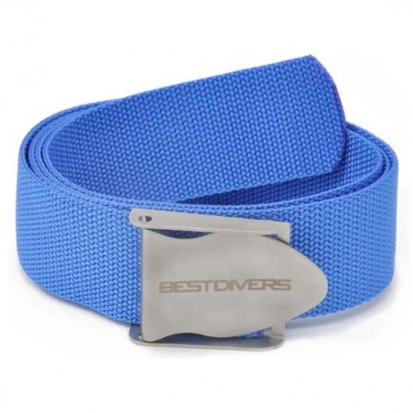 Best Divers Blauer Gürtel mit Edelstahlschnalle