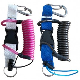 Bersub Spiralkabel mit Inox Karabiner