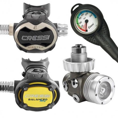 Cressi Atemregler T10-SC Master und octopus MG Balanced