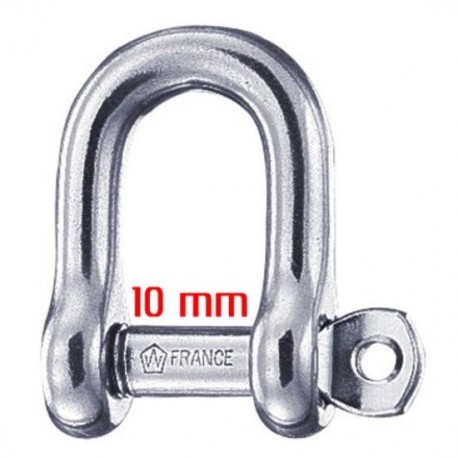 Gerade Schäkel mit selbstsichernden Bolzen 10 mm