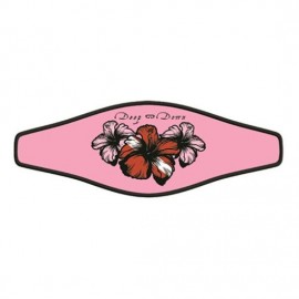 Neoprene Maskenband Hibiscus