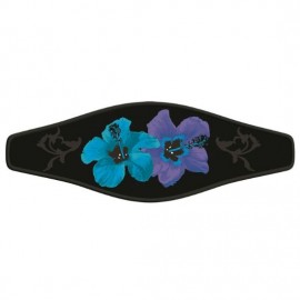 Neoprene Maskenband - Hibiscus blue