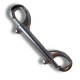 Mousqueton double inox de 120mm