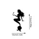 Autocollant Mermaid 13 cm noir