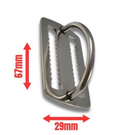 D-Ring 90° mit Gurthalterung und Zähne