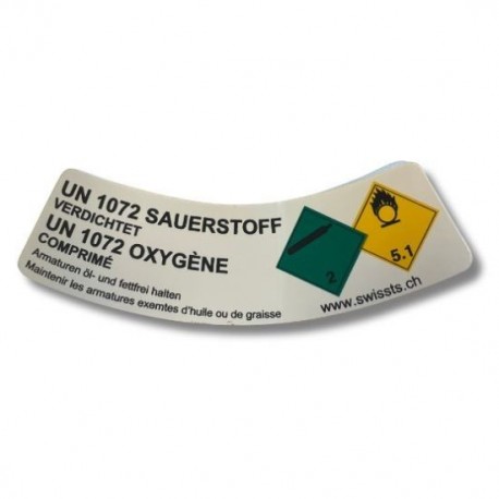 Etiquette autocollante bouteille Oxy 171 mm