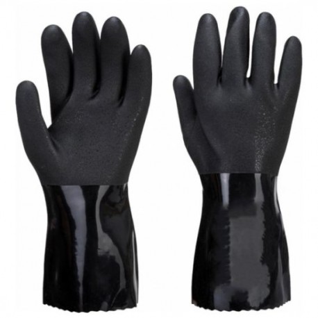 Schwarze PVC-Trockenhandschuhe