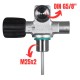 Ventil G5/8 M25x2 LINKS, DIN, 232 Bar, ausbaufähig, inkl. Rubber Knob, ohne Blindschraube