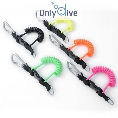 Best Divers Câble spiralé coloré avec mousqueton