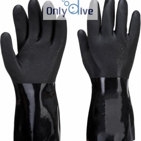 Schwarze PVC-Trockenhandschuhe